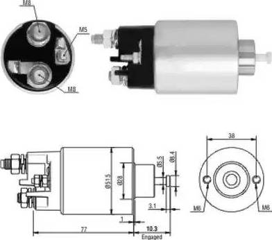 Hoffer 6646014 - Ievilcējrelejs, Starteris ps1.lv