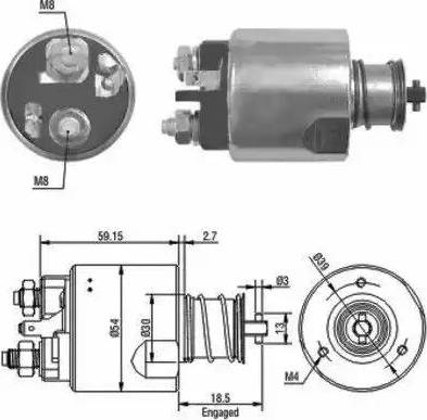 Hoffer 6646087 - Ievilcējrelejs, Starteris ps1.lv