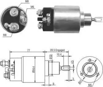 Hoffer 6646028 - Ievilcējrelejs, Starteris ps1.lv