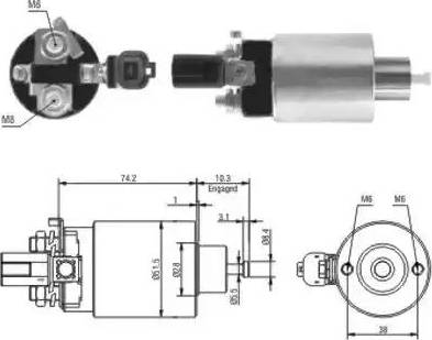 Hoffer 6646161 - Ievilcējrelejs, Starteris ps1.lv