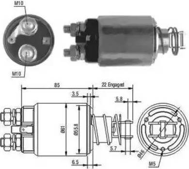 Hoffer 6646119 - Ievilcējrelejs, Starteris ps1.lv