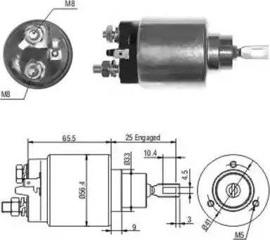 Hoffer 6646115 - Ievilcējrelejs, Starteris ps1.lv