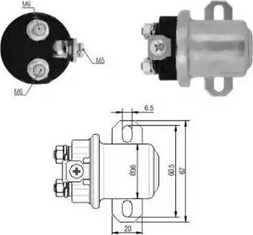 Hoffer 6646184 - Ievilcējrelejs, Starteris ps1.lv