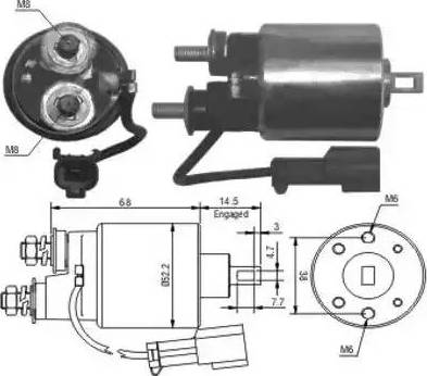 Hoffer 6646175 - Ievilcējrelejs, Starteris ps1.lv