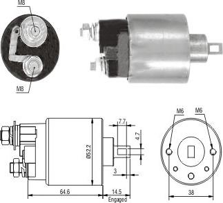 Hoffer 6646235 - Ievilcējrelejs, Starteris ps1.lv