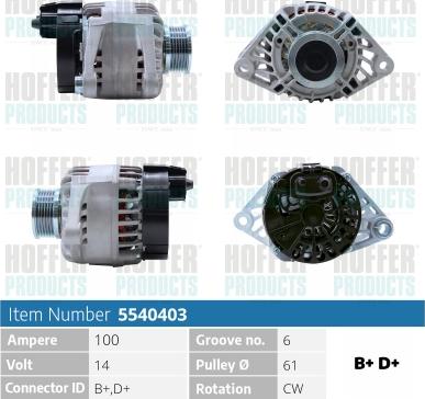 Hoffer H5540403 - Ģenerators ps1.lv