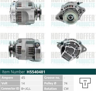 Hoffer H5540481 - Ģenerators ps1.lv