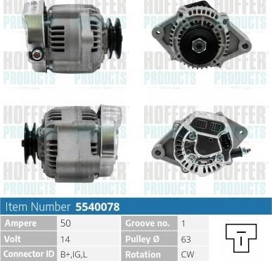 Hoffer H5540078 - Ģenerators ps1.lv