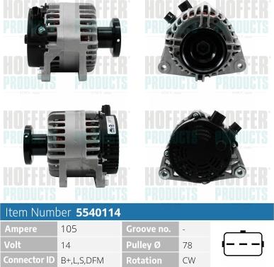 Hoffer H5540114 - Ģenerators ps1.lv