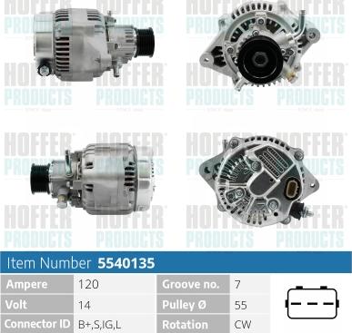 Hoffer H5540135 - Ģenerators ps1.lv