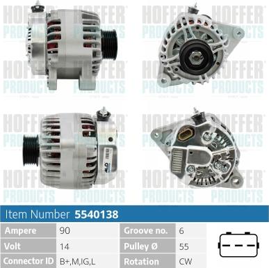 Hoffer H5540138 - Ģenerators ps1.lv