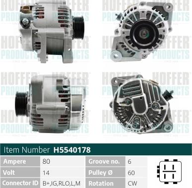 Hoffer H5540178 - Ģenerators ps1.lv