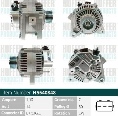 Hoffer H5540848 - Ģenerators ps1.lv