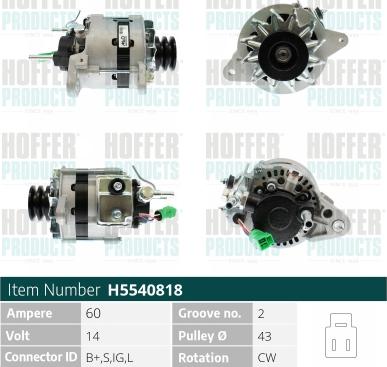 Hoffer H5540818 - Ģenerators ps1.lv