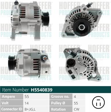 Hoffer H5540839 - Ģenerators ps1.lv