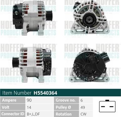 Hoffer H5540364 - Ģenerators ps1.lv