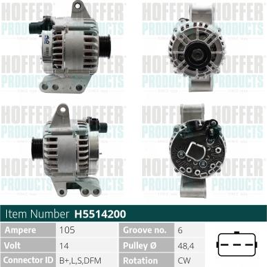 Hoffer H5514200 - Ģenerators ps1.lv