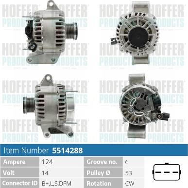 Hoffer H5514288 - Ģenerators ps1.lv