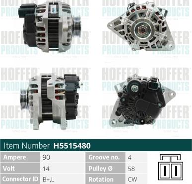 Hoffer H5515480 - Ģenerators ps1.lv