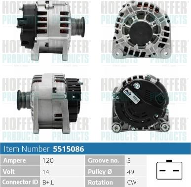 Hoffer H5515086 - Ģenerators ps1.lv