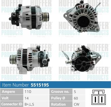 Hoffer H5515195 - Ģenerators ps1.lv