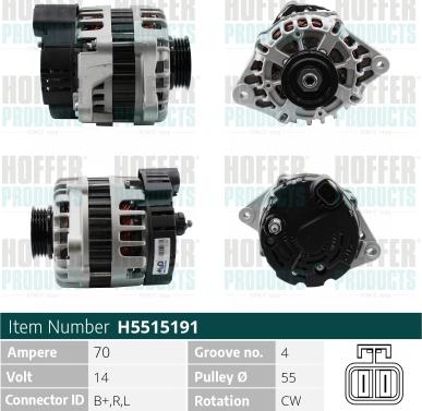 Hoffer H5515191 - Ģenerators ps1.lv