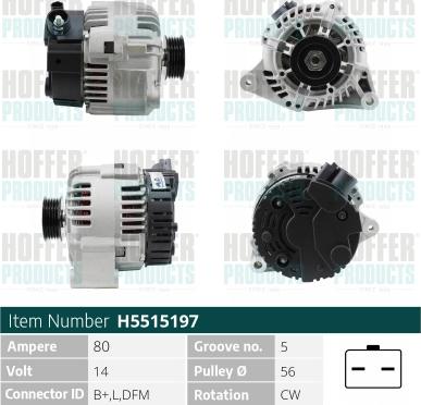 Hoffer H5515197 - Ģenerators ps1.lv