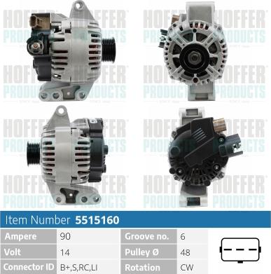 Hoffer H5515160 - Ģenerators ps1.lv