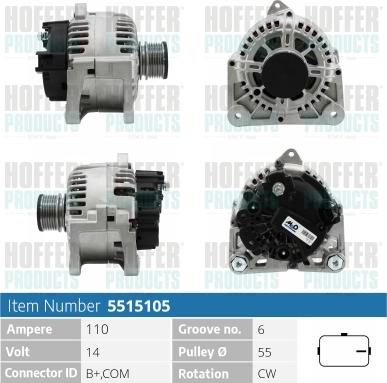 Hoffer H5515105 - Ģenerators ps1.lv