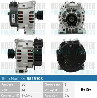 Hoffer H5515108 - Ģenerators ps1.lv