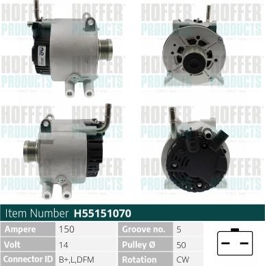 Hoffer H55151070 - Ģenerators ps1.lv