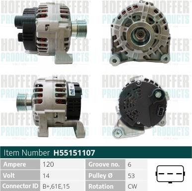 Hoffer H55151107 - Ģenerators ps1.lv