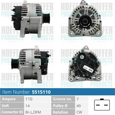 Hoffer H5515110 - Ģenerators ps1.lv