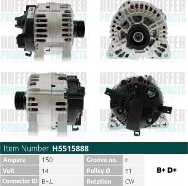 Hoffer H5515888 - Ģenerators ps1.lv