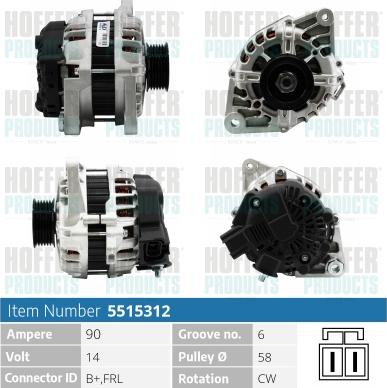 Hoffer H5515312 - Ģenerators ps1.lv