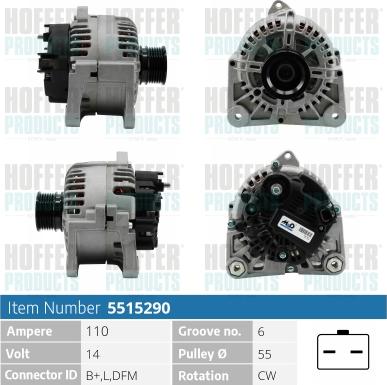 Hoffer H5515290 - Ģenerators ps1.lv