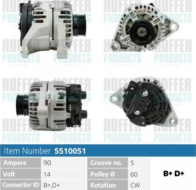 Hoffer H5510051 - Ģenerators ps1.lv