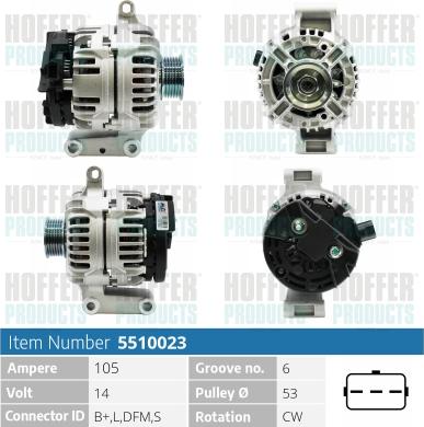 Hoffer H5510023 - Ģenerators ps1.lv