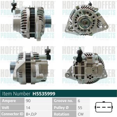 Hoffer H5535999 - Ģenerators ps1.lv