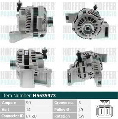 Hoffer H5535973 - Ģenerators ps1.lv