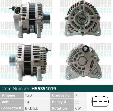 Hoffer H55351019 - Ģenerators ps1.lv