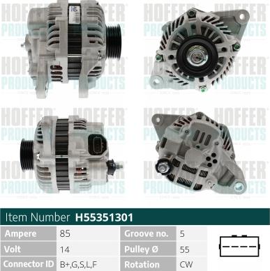 Hoffer H55351301 - Ģenerators ps1.lv