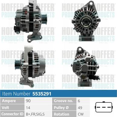 Hoffer H5535291 - Ģenerators ps1.lv