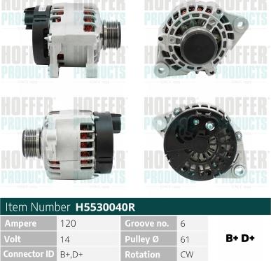 Hoffer H5530040R - Ģenerators ps1.lv