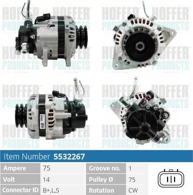 Hoffer H5532267 - Ģenerators ps1.lv