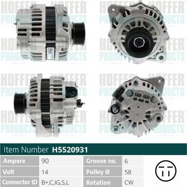 Hoffer H5520931 - Ģenerators ps1.lv