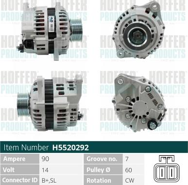 Hoffer H5520292 - Ģenerators ps1.lv