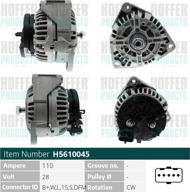 Hoffer H5610045 - Ģenerators ps1.lv