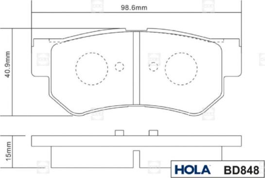 Hola BD849 - Bremžu uzliku kompl., Disku bremzes ps1.lv