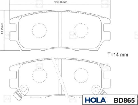 Hola BD865 - Bremžu uzliku kompl., Disku bremzes ps1.lv